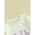 thumbnail image 5 of Bagilaanoe Baby Sister Matching Clothing Toddler Girls Oversized Romper Sweatshirt Long Sleeve Letter Print Pullover 3M 6M 12M 18M 24M 3T 4T Kids Casual Tee Tops, 5 of 8