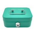 thumbnail image 4 of LNGOOR Cash Box with Lock Treasure Chest Money Box Metal Small Modern Collection Holder Piggy Bank Lock Box with Key for Prizes Adults Green, 4 of 8