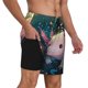 thumbnail image 2 of Balery Whimsical Axolotl Fantasy Bañador para hombre, shorts de playa de secado rápido con entrepierna y forro de compresión-3X-Large, 2 of 6