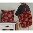 thumbnail image 5 of Soimoi Luxurious 58" Wide Red - Floral Printed, Cotton Jersey Fabric - Perfect Material For Clothing, Home Decor, Craft Projects, 1 Yard, 5 of 6