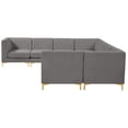 thumbnail image 6 of Meridian Furniture Alina Grey Velvet Modular Sectional, 6 of 17
