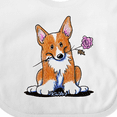 thumbnail image 4 of Inktastic Flower Corgi Boys or Girls Baby Bib, 4 of 4