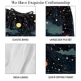 thumbnail image 4 of luoweisi Men's Beach Shorts Quick Dry Swim Trunks with Mesh Lining Galaxy Planet 2XL, 4 of 5