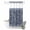 Dark Blue, variant on No Hook Shower Curtain, Navy Blue Floral Shower Curtains for Bathroom with See Through Top Window, Ethnic Tribe Abstract Art Flowers Waterproof & Washable Bath Curtain Stand Up Stall 36"x72"