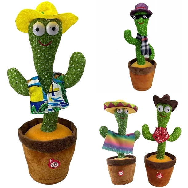 Animal de cosas musicales, juguetes musicales para bebés, juguetes de peluche musicales, juguetes de peluche de cactus de música de baile, para niños pequeños de 1 2 3 4 5 años Sincero Hogar
