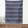 thumbnail image 3 of Ambesonne Abstract Fabric by the Yard Upholstery, Polka Dotted Flows Pattern, 10 Yards, Dark Indigo and White, 3 of 4