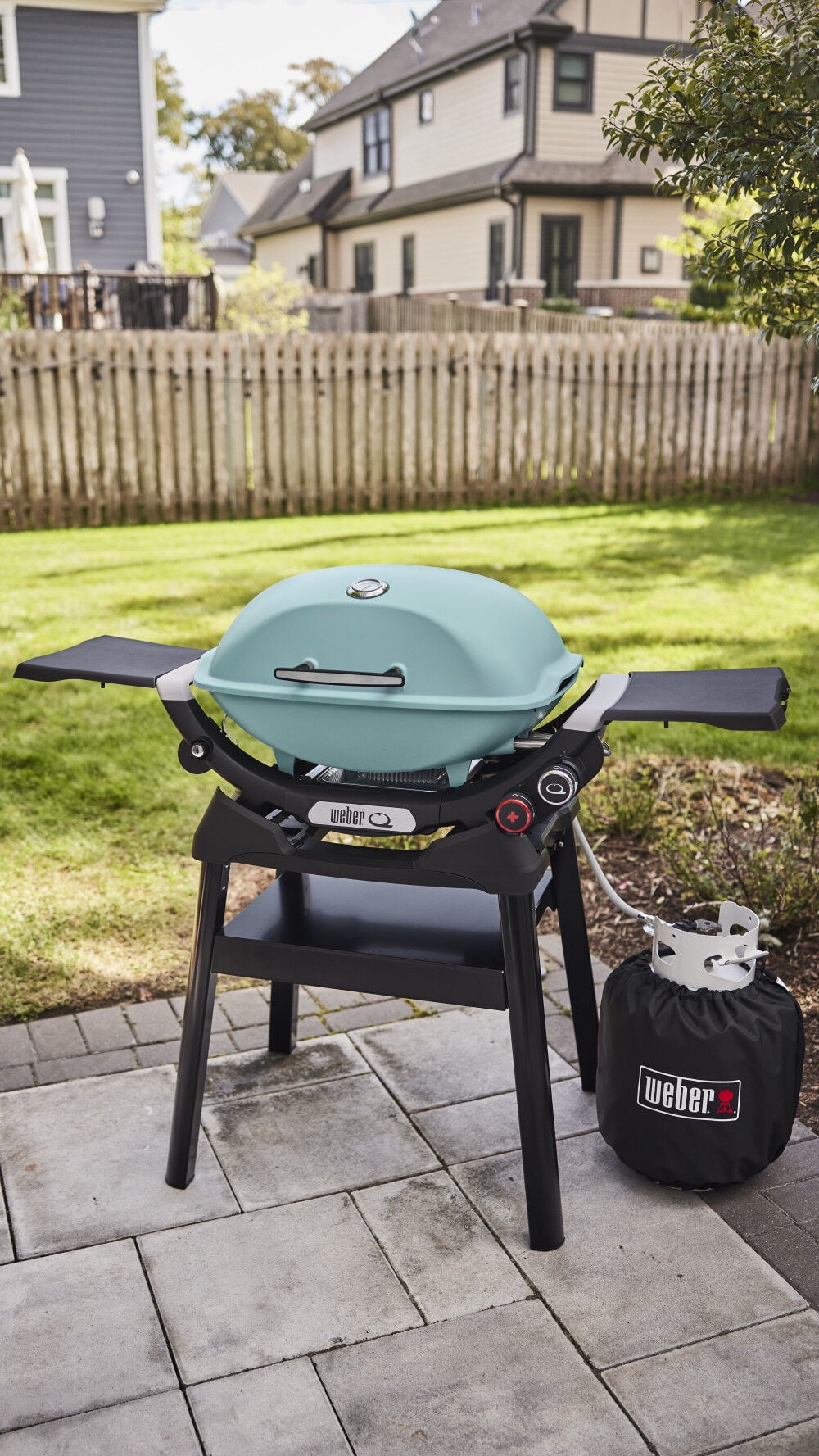 Weber Q2800N+ Gas Grill (Liquid Propane), Sky Blue