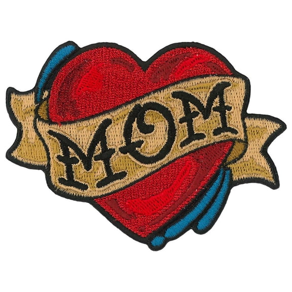 Hot Leathers PPQ1470 Mom Heart 3.5" Patch 3.5X2.5