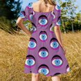 thumbnail image 3 of Robe Eye See You Robes de Soirée Robes à Manches Longues, 3 of 4