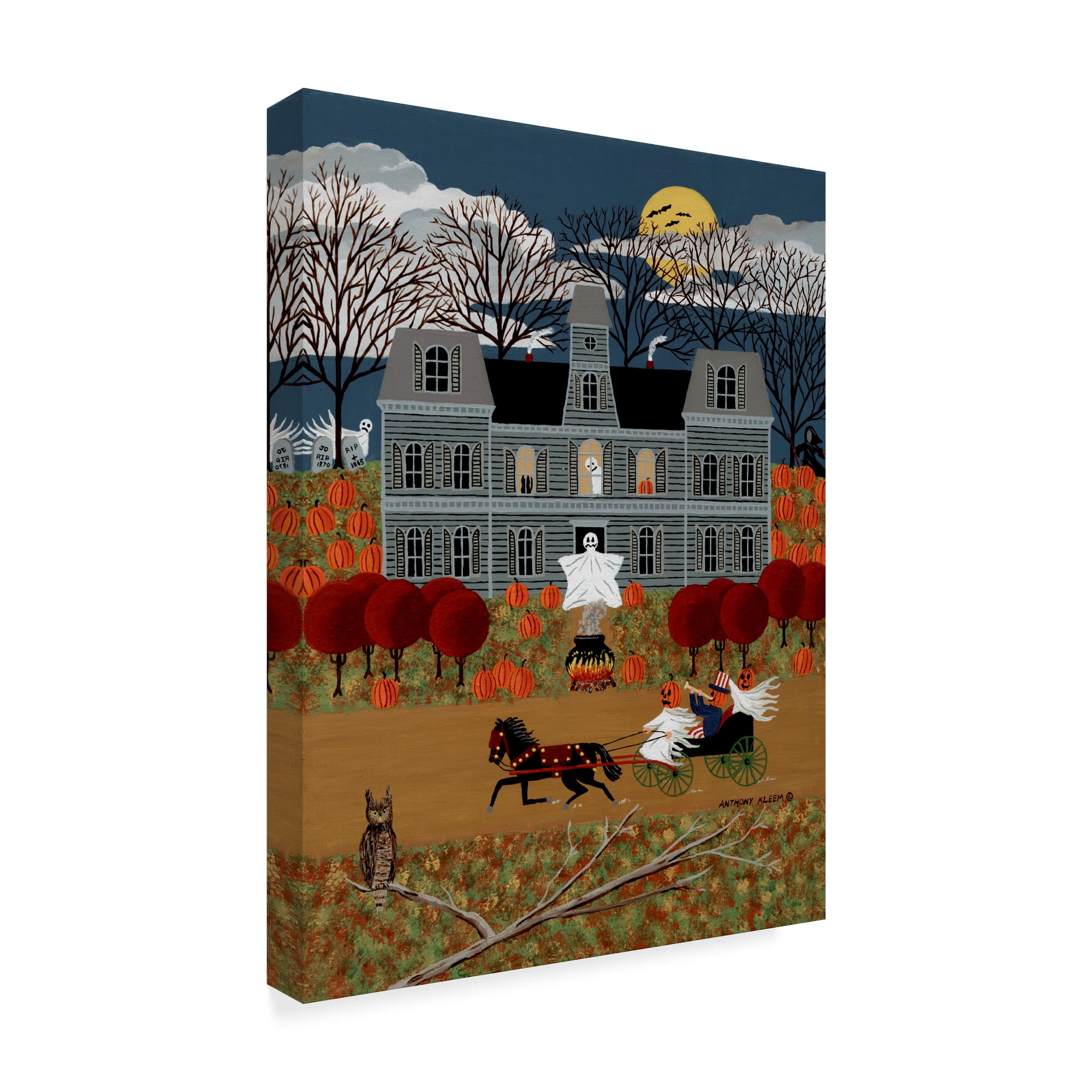Trademark Fine Art 'Halloween Ghost' Canvas Art by Anthony Kleem