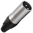 thumbnail image 2 of Seismic Audio  - 4 Pack of Premium 3 Pin XLR Male Cable Connectors - Mic Plugs Silver - SAPT249-4Pack, 2 of 5