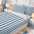thumbnail image 3 of Erosebridal Line Art Zipper Queen Comforter Set with Fitted Sheet and 2 Pillowcases,Mid-Century Stripes Zipper Bedding Set,Colorful Stars Reversible,4pcs, 3 of 7
