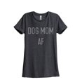 thumbnail image 1 of Thread Tank Dog Mom AF Women's Fashion Relaxed Crewneck T-Shirt Tee Charcoal Small, 1 of 5
