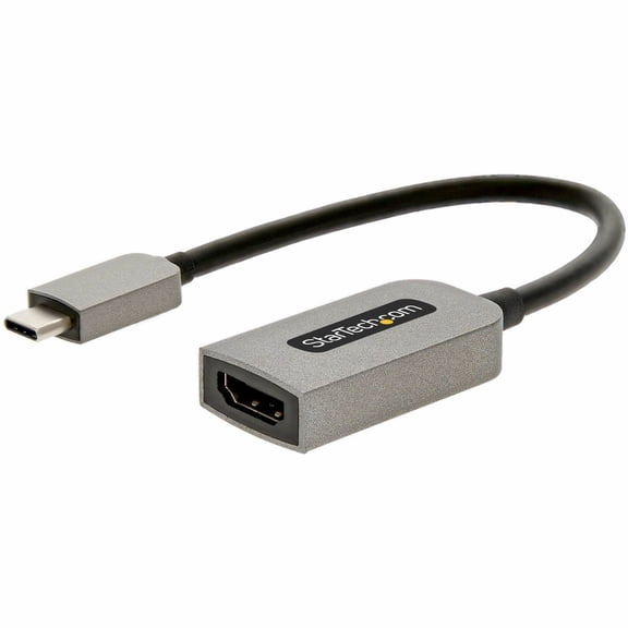 StarTech.com USB C to HDMI Adapter Dongle, 4K 60Hz, HDR10, USB-C to HDMI 2.0b Converter, USB Type-C DP Alt Mode to HDMI Monitor/Display, Space Gray
