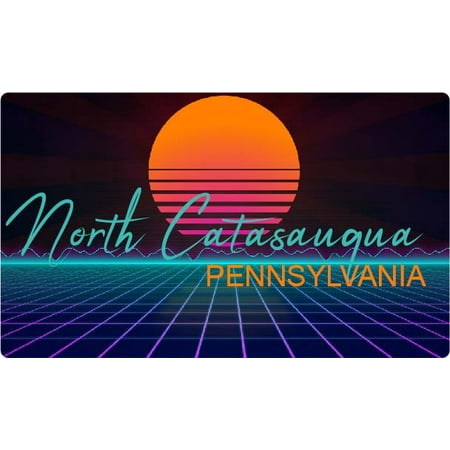 

North Catasauqua Pennsylvania 4 X 2.25-Inch Fridge Magnet Retro Neon Design
