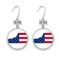 thumbnail image 1 of Kentucky Bow Earrings Drop Stud Pierced Hook, 1 of 3