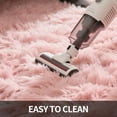 thumbnail image 6 of Ultra-soft plush carpet, 9'×12' pink non-slip long-pile floor rug, suitable for bedroom, living room, home decor, 6 of 6