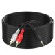 thumbnail image 1 of Cable RCA Abireiv de 3,5 mm a 2 conectores RCA macho, audio estéreo de 15 pies, 1 of 7