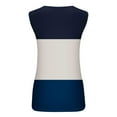 thumbnail image 5 of HOMBOM Blue Summer Tops Sleeveless Tank Tops Color Block V-neck Camisole Metal Tops M, 5 of 5