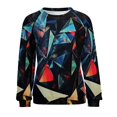 thumbnail image 7 of Geometric Lattice Womens Oversized Sweatshirts Hoodies Crewneck Casual Tops Comfy FallWinter Clothes 2024, 7 of 7
