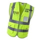 thumbnail image 3 of Chaleco de seguridad transpirable Yotijar con cremallera 4 bolsillos tiras reflectantes NeonGreen L, 3 of 10