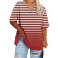 thumbnail image 1 of Camisetas de Cuello en V Mujeres de Manga Corta Sobredimensionada Impresa Camiseta Interior de Verano, Top Deportivo para el Uso Casual, 1 of 4