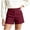 Wine, variant on Jerdar Stretch Woven Relaxed Shorts for Women Elastic High Waist Summer Lightweight Casual Shorts with Pockets L