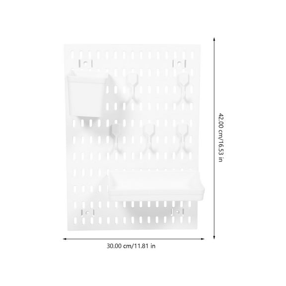 WHAMVOX Peg Board Hook Pegboard Storage Shelving Shelves Office White