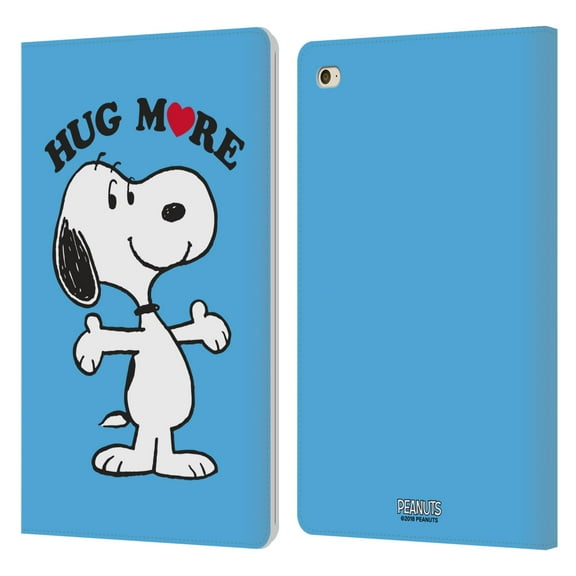 Head Case Designs Officially Licensed Peanuts Snoopy Hug More Leather Book Wallet Case Cover Compatible with Apple iPad mini 4