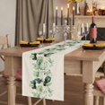 thumbnail image 2 of Table Runners 70 Inches Long Dress Scarves, Green Eucalyptus Leaves Farmhouse Coffee/Dining/Kitchen Table Decor, Holiday Table Runner, Farmhouse Rustic Botanical Burlap 13x70 Inch, 2 of 9