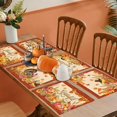 thumbnail image 4 of Thanksgiving Placemats Set of 6, Turkey Holiday Placemats Set of 6 12x18 Inch for Dining Table, Thanksgiving Place Mats Pumpkins Fall Leaves Orange Farmhouse Table Decor for Kitchen Dining Room Home, 4 of 6