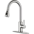 thumbnail image 1 of Kitchen Faucets,Brushed Nickel Kitchen Faucet with Pull Down Sprayer,High Arc Single Handle Stainless Steel Sink Faucets,Sink Faucet, 1 of 4