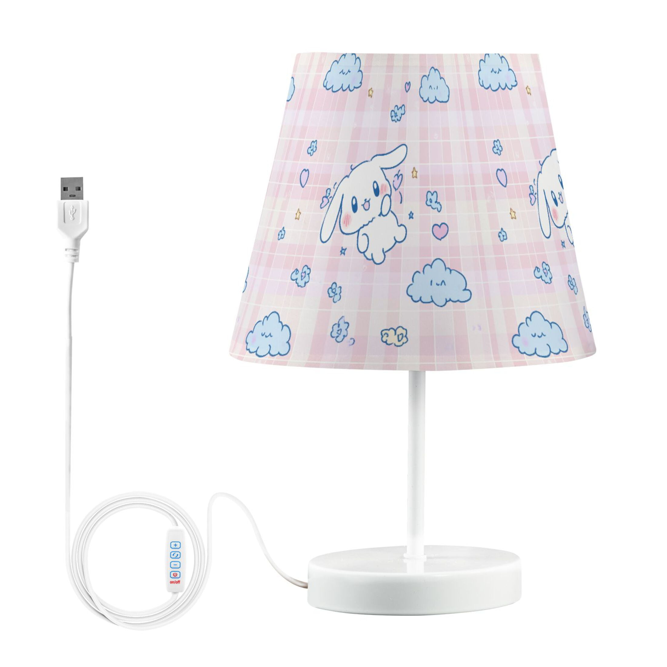 LED Desk Lamp Cinnamoroll Flying in Sky Table Nightstand Lamps with 3 Color Temperatures for Home Bedroom Living Room Decor 6x11