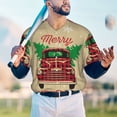 thumbnail image 5 of Lsque Christmas Vintage Red Truck Pattern Mens Polo Golf Shirts Funny Graphics Shorts Sleeve Button Shirts Baseball T-shirt-X-Large, 5 of 7