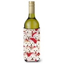 Westie Christmas a Plenty Wine Bottle Hugger
