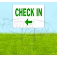 thumbnail image 1 of Check In Left (18" x 24") Yard Sign, Includes Metal Step Stake, 1 of 6