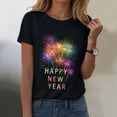 thumbnail image 2 of felwors Happy New Year Shirt for Women 2026 New Years Eve T-Shirt Countdown Fireworks Holiday Party Tops(Black, L), 2 of 8