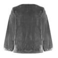 thumbnail image 6 of Women's Vintage Velvet V Neck Long Sleeve Top Blouse Velour Pullover Elegant Casual Solid Color Shirts Tees Tunic, 6 of 7