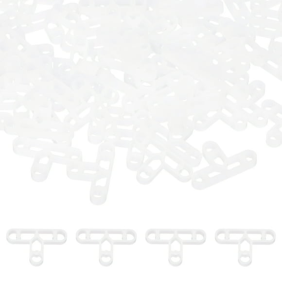 Uxcell 3/8" (10mm) T Type Tile Spacers, 300 Pcs Suit 10 mm Plastic Floor Wall Hexagonal Tile Spacers for Floor Wall Spacing Paving Tiling Installation Leveling Laying Tools, White