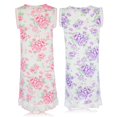 thumbnail image 4 of JEFFRICO Womens 2 Pack Nightgowns Short Sleeve Sleepwear Soft Pajama Dress Nightshirts, 4 of 4