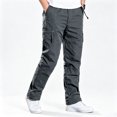 thumbnail image 2 of Men Outdoor Stretch Cargo Pants Tapered Breathable Durable Hiking Multi Pocket Pants S-XXL, 2 of 9
