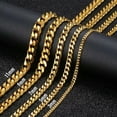 thumbnail image 6 of 3/5/7/9/11mm Silver/Gold Stainless Steel Cuban Link Necklace Chain Choker 16-24", 6 of 9