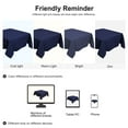 thumbnail image 7 of PiccoCasa Square Polyester Tablecloth for Indoor Outdoor 55x55 Inches Navy Blue, 7 of 7