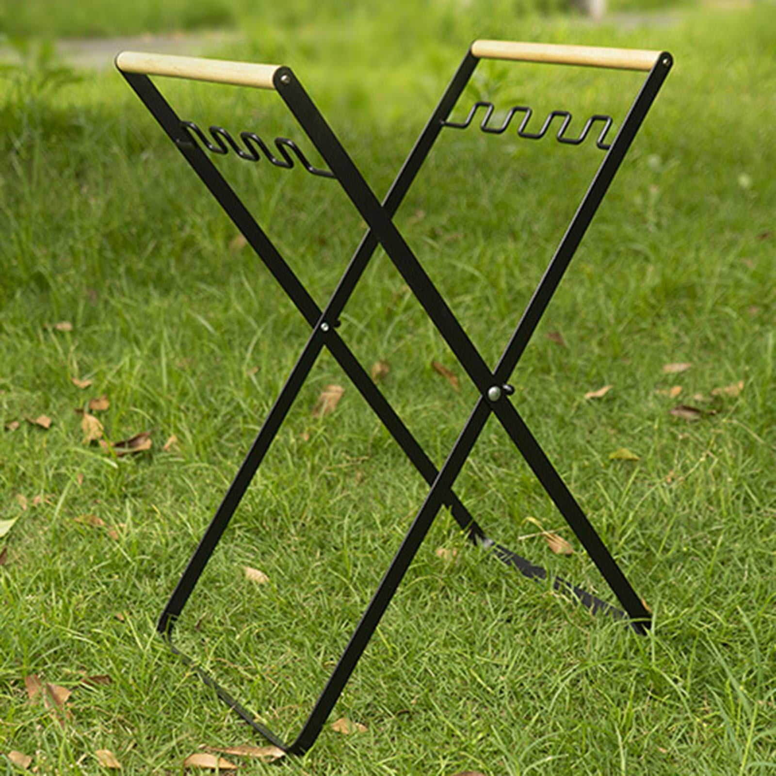 Metal Trash Bag Holder Frame Garbage Bags Waste Container Indoor Black