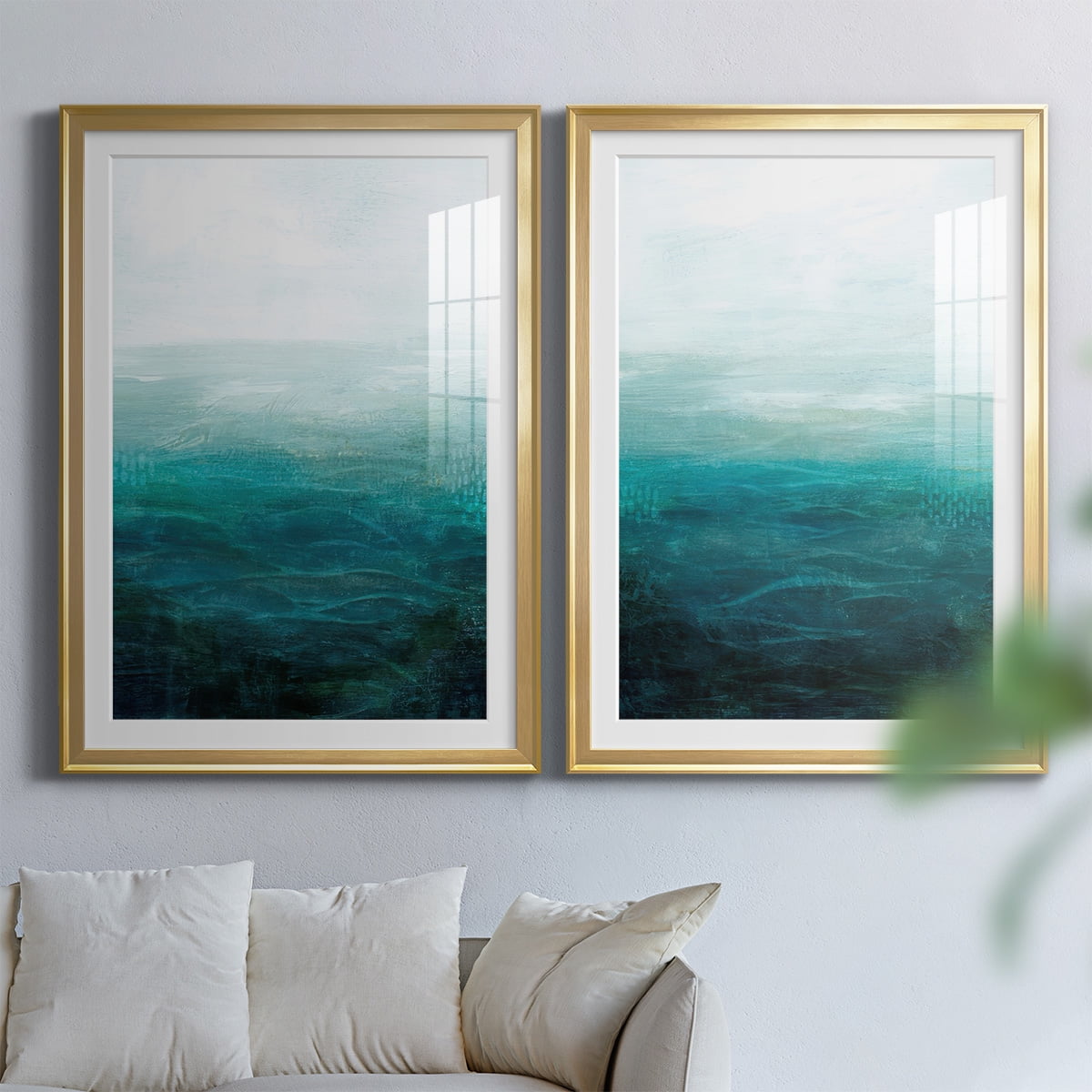Wexford Home Drifting Sea I Premium Framed Print, 30.5" x 42.5" - Ready to Hang, Gold (Set of 2)