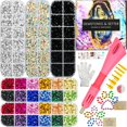 thumbnail image 1 of Kit de herramientas aplicadoras Hot Fix Worthofbest con 8500 diamantes de imitación, 1 of 7