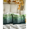 thumbnail image 2 of Decorative Throw Pillow Covers 12x20 Inch Set of 2 Forest Tree Fall Decor Pillow Cases for Couch, Sage Green Cushion Case for Living Room Bedroom Bed Car Chair, 2 of 9