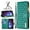 Green, variant on Samsung Leather Case Card Holder for Samsung Galaxy S22 Ultra wallet Case Cover - Black