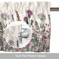 thumbnail image 6 of Autumn Plant Valance Curtain Vintage Watercolor Flowers Country Window Valances Rod Pocket Short Curtains Window Treatments for Kitchen Bedroom Bathroom Laundry 42" x 12", 6 of 9