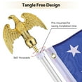 thumbnail image 4 of Yescom 2 Pack  8FT Sectional Indoor Flag Pole Kit Eagle Topper Aluminum Silver Pole with 3x5Ft  US Flag & Base Stand, 4 of 11